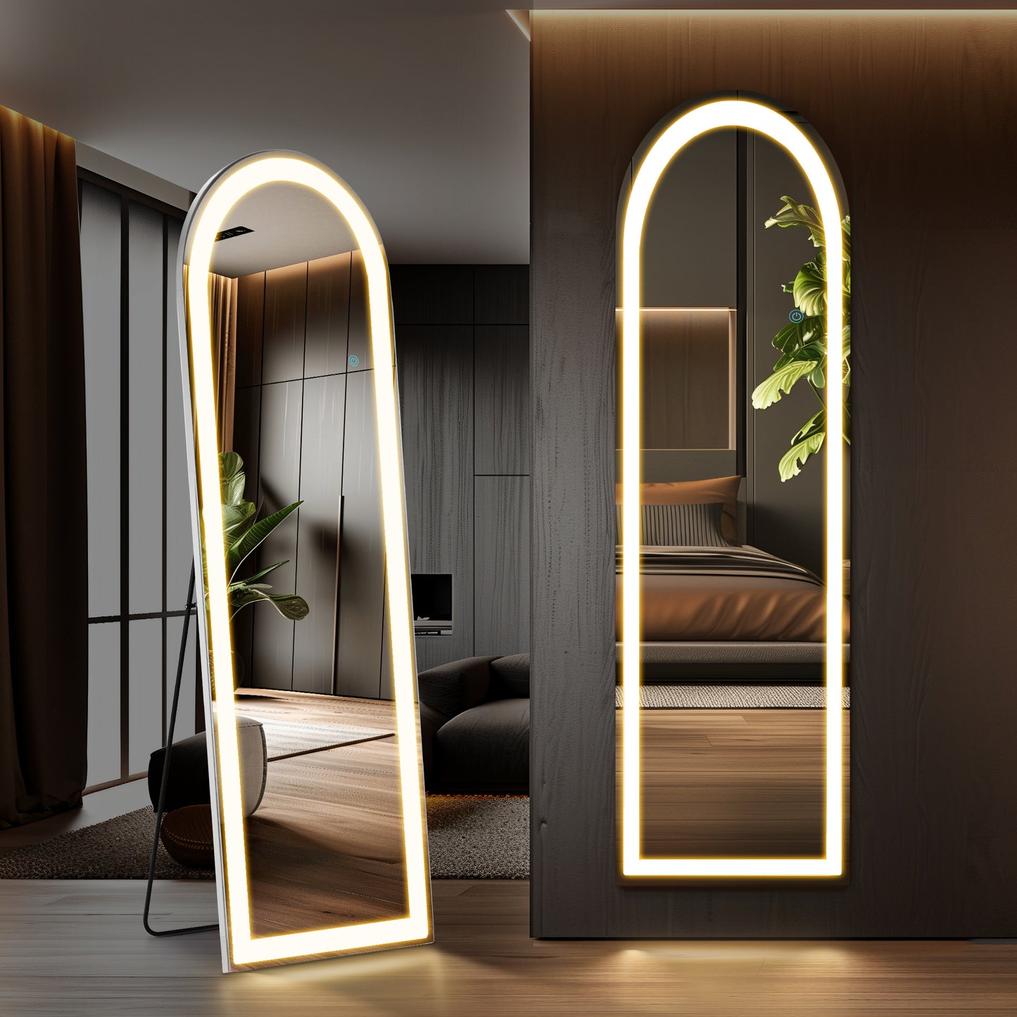 LED Lighted Wardrobe Mirrors in 3 Colors